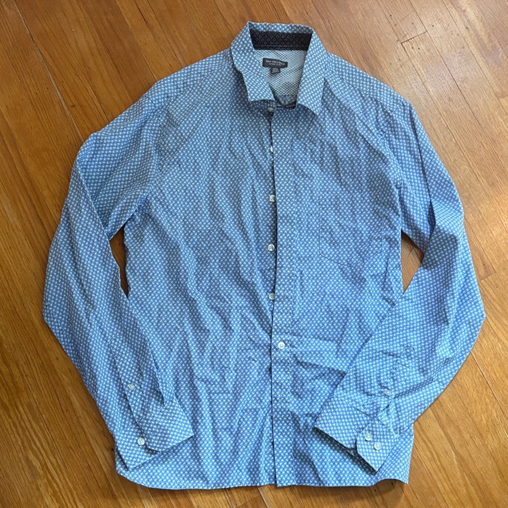 Van Heusen Blue Checkered Casual Shirt